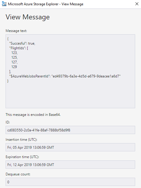 Azure Queue Message Output Binding from Azure Function